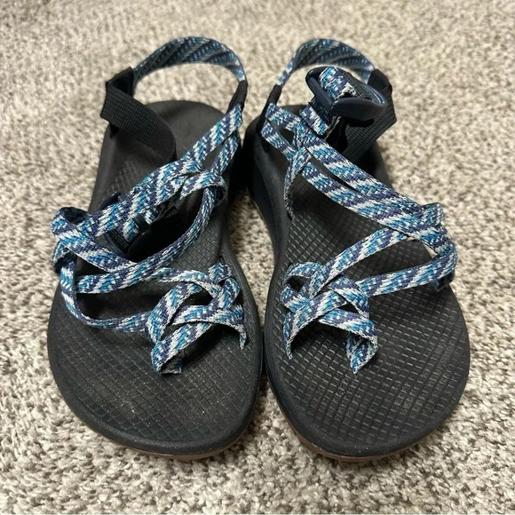 Chaco Sandal Women’s Z / Cloud X2 Blue Pattern Size 7. - Picture 1 of 4